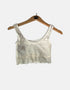 White  laze crop top FM